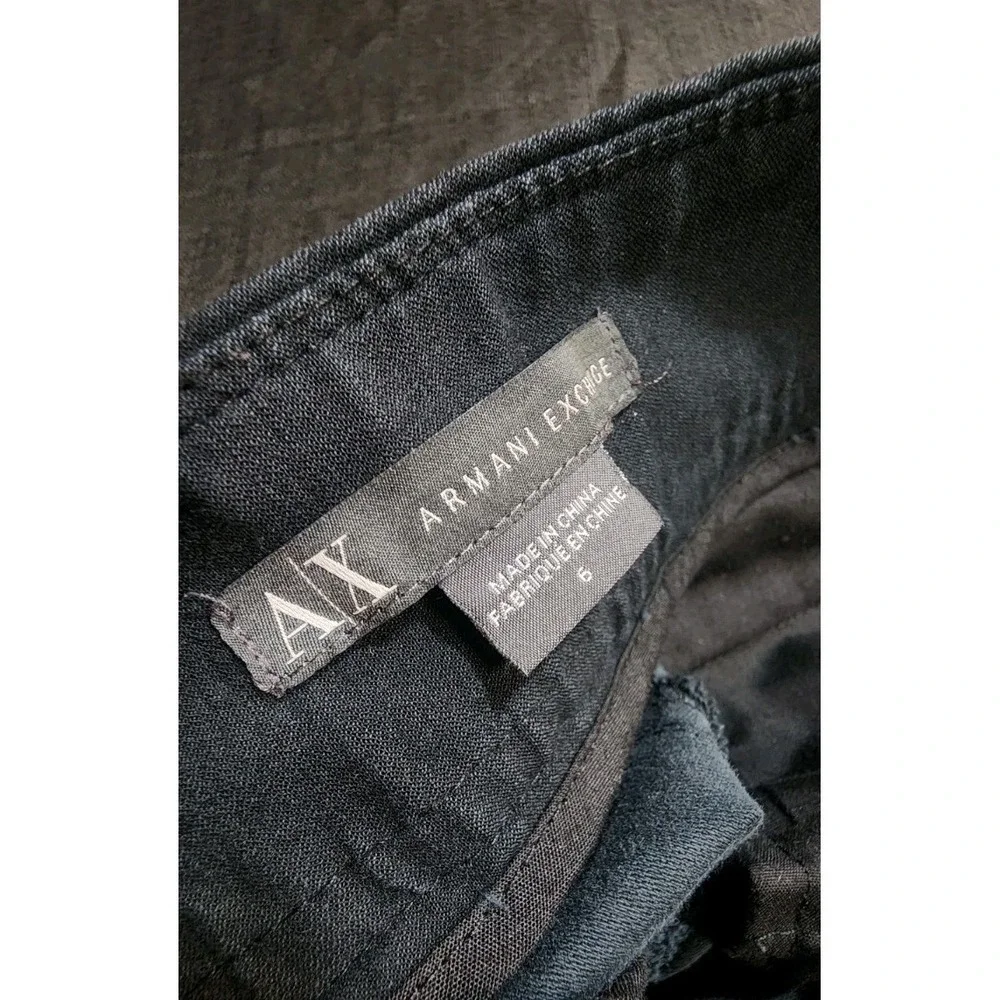 A|X Armani‎ Exchange Ankle Side Zip Skinny Jeans Pockets Black Business Casual 6